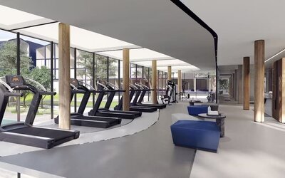 Fitness center at Modena By Fraser Buriram.