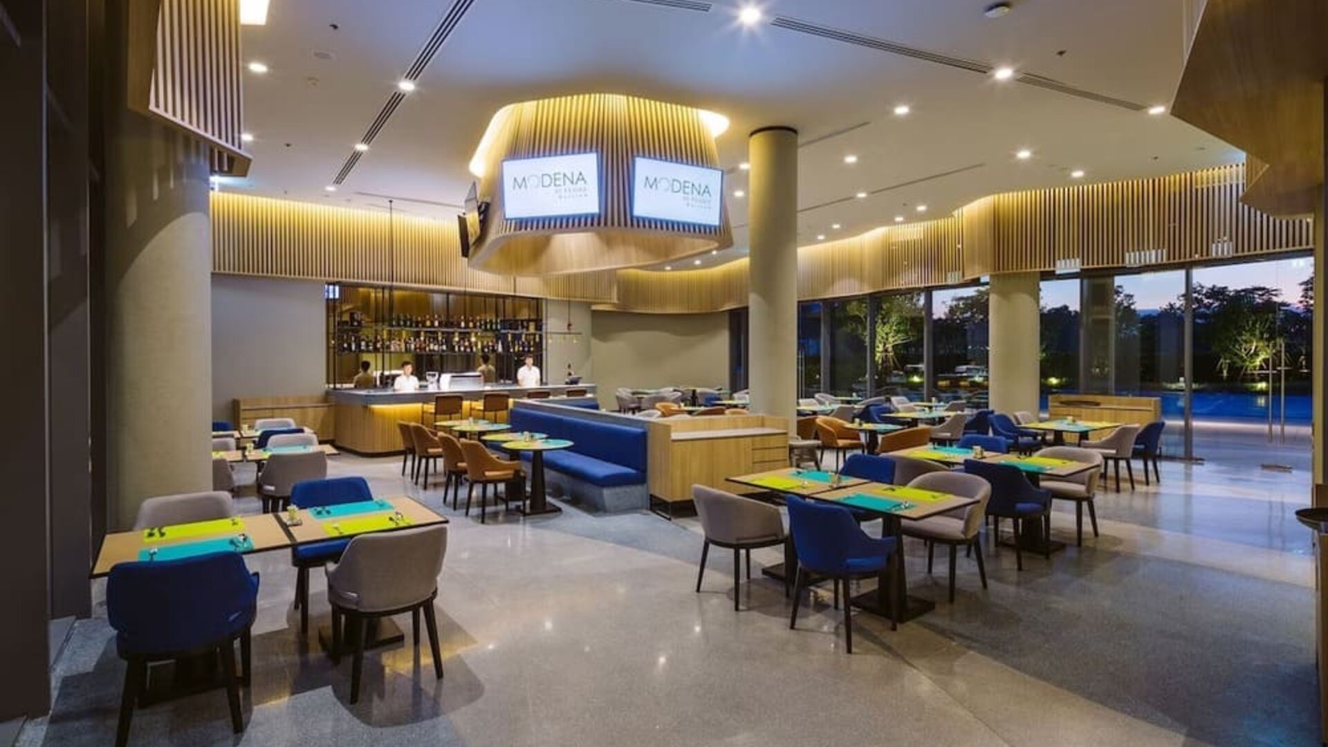 Dining area at Modena By Fraser Buriram.