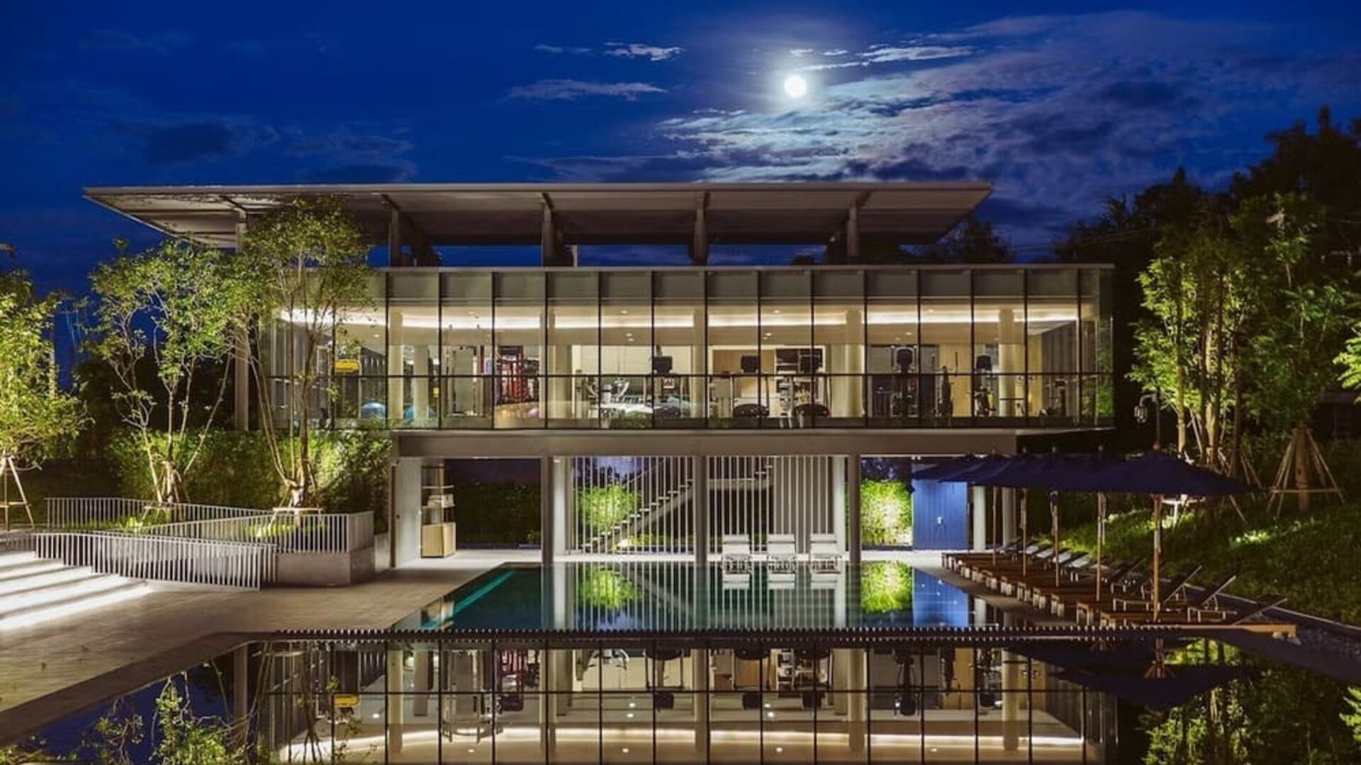 Hotel at night at Modena By Fraser Buriram.