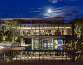 Hotel at night at Modena By Fraser Buriram.