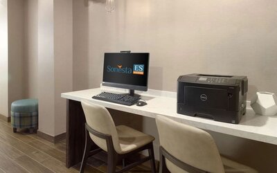 Business center at Sonesta ES Suites Raleigh Durham Airport Morrisville.