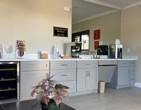 Kitchen area at Palace Inn Westheimer.
