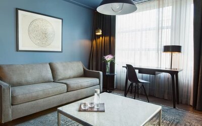 Spacious day use room at The Tillary Hotel.