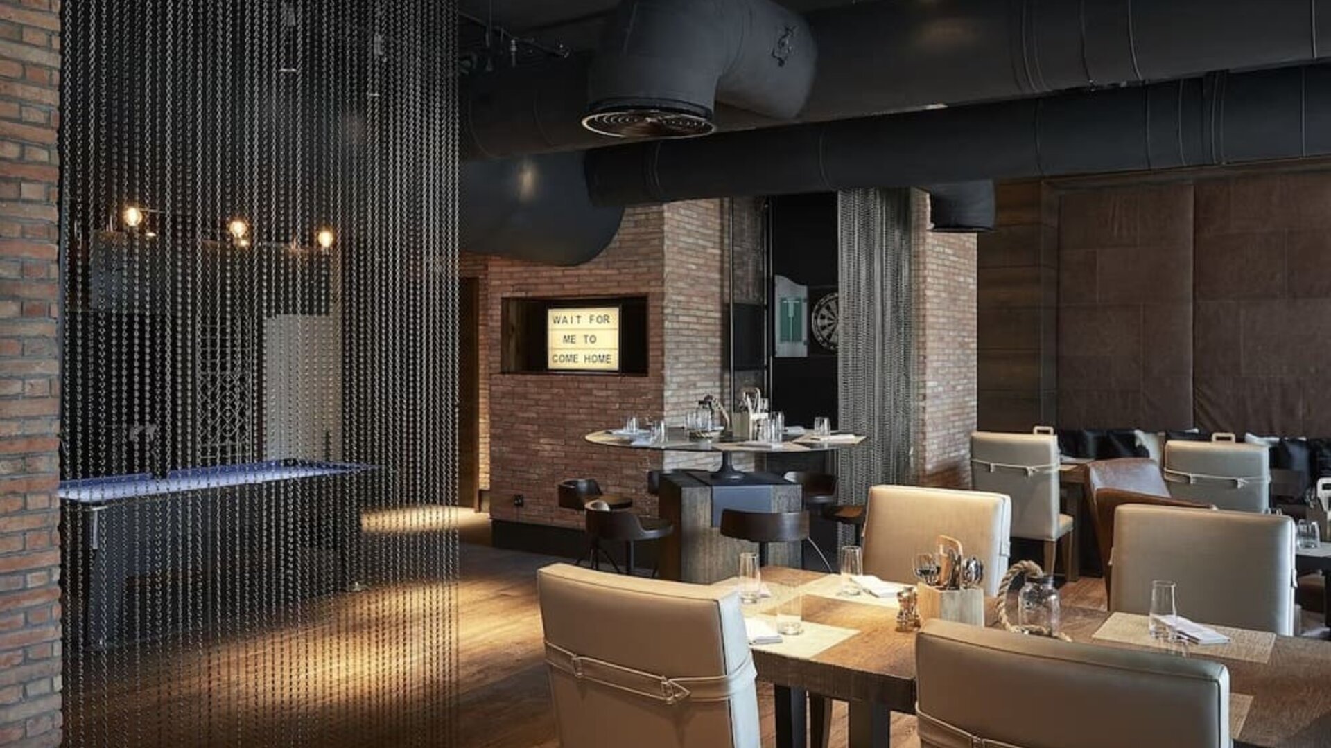 Meeting and dining space at Hilton Dubai Al Habtoor City.