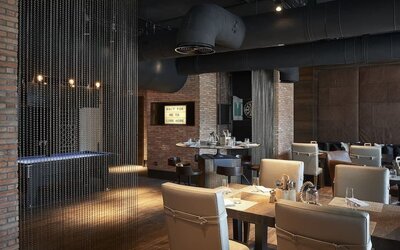 Meeting and dining space at Hilton Dubai Al Habtoor City.