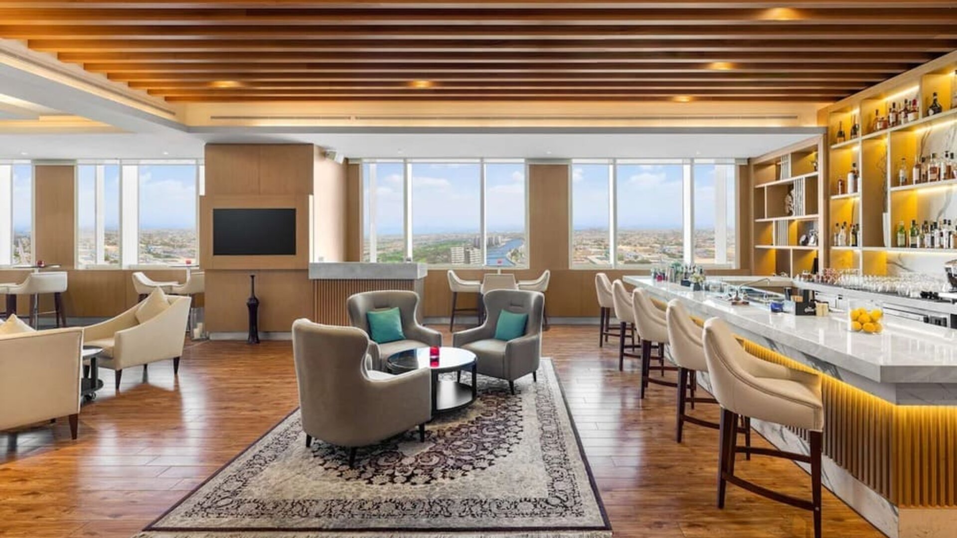 Hotel bar at V Hotel Dubai.