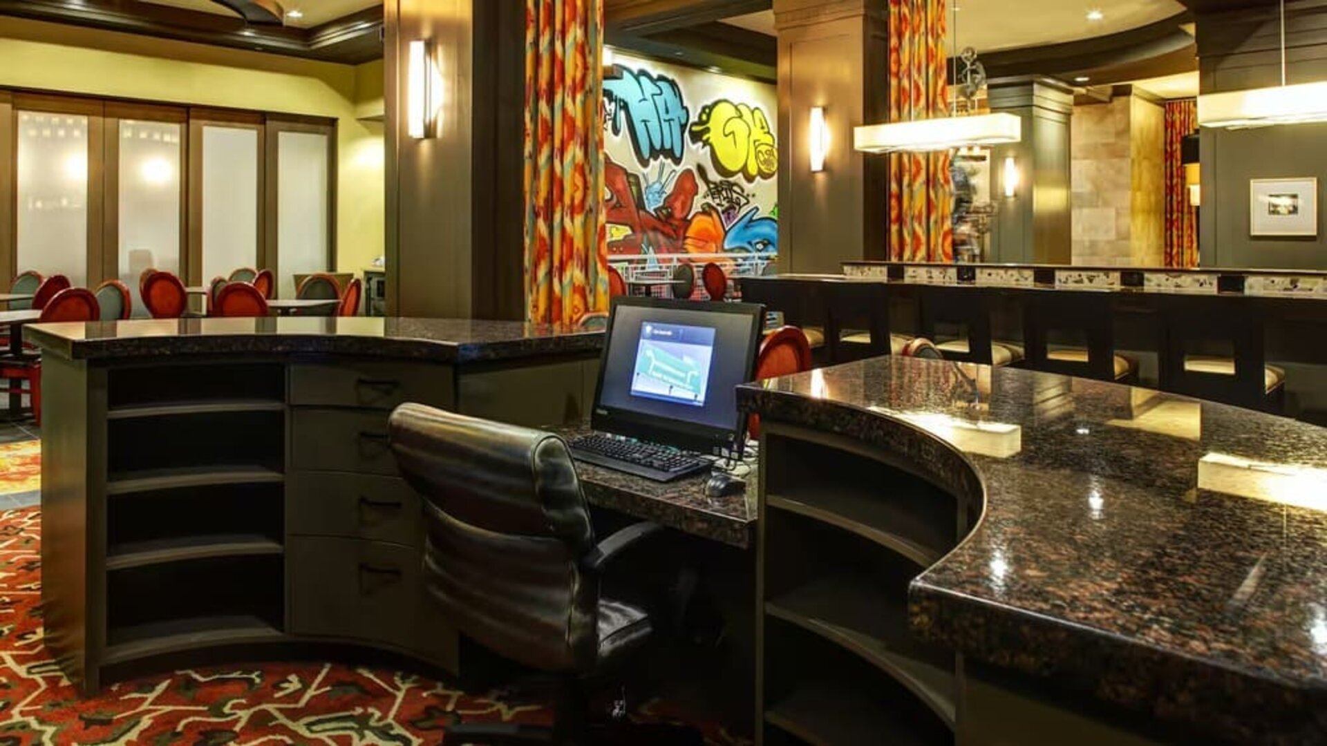 Business center at Hampton Inn & Suites Austin @ The UniversityCapitol.