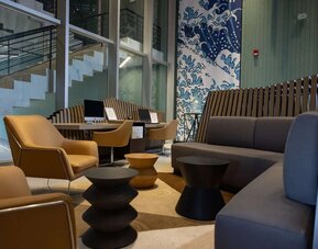 Coworking space and lounge at Hilton Garden Inn Lima Miraflores.