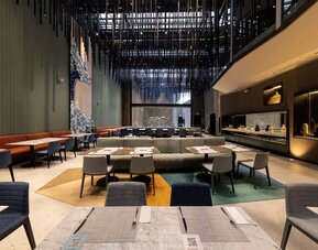 Lobby entrance at Hilton Garden Inn Lima Miraflores.