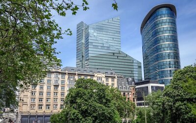 Hotel exterior at DoubleTree By Hilton Brussels City.