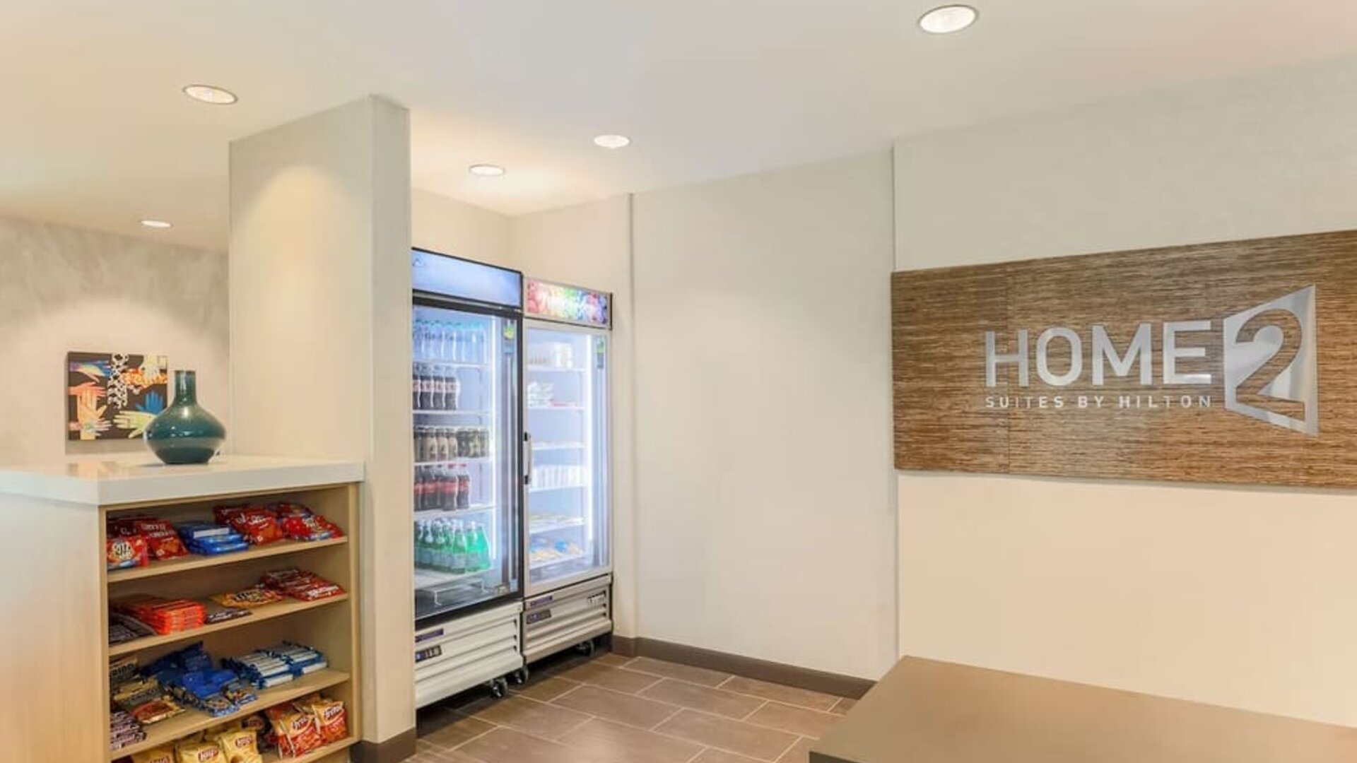 Snack bar at Home2 Suites By Hilton West Sacramento.
