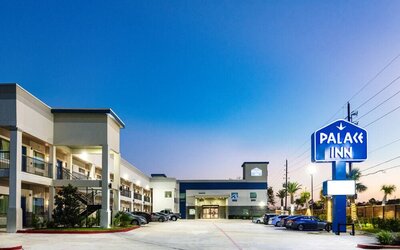 Parking available at Palace Inn Blue IAH East.