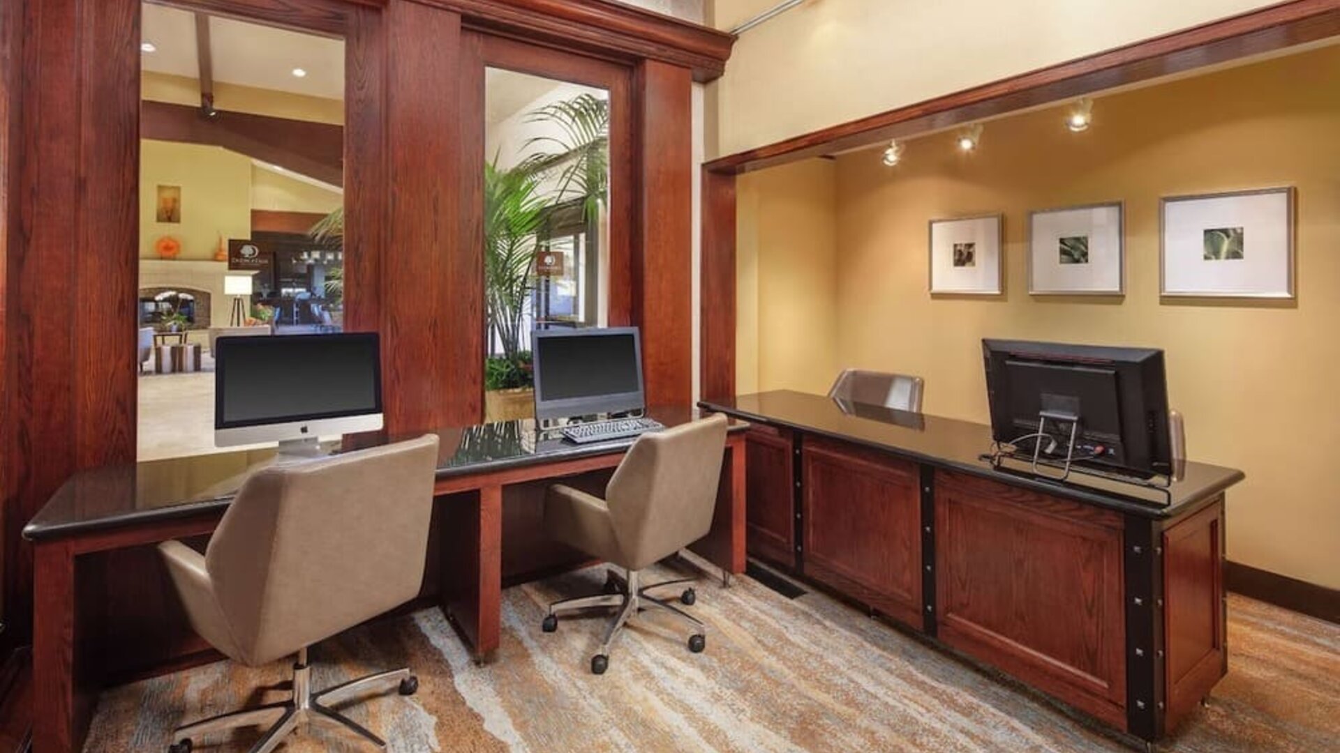 Business center at DoubleTree By Hilton Ontario Airport.