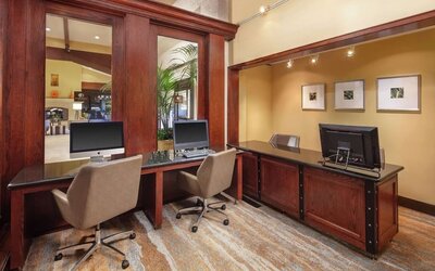 Business center at DoubleTree By Hilton Ontario Airport.