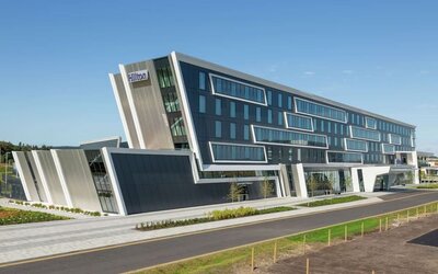 Hotel exterior at Hilton Aberdeen TECA.