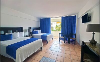 Spacious day use room with natural light at Hotel Delfin PV Beach Resort.