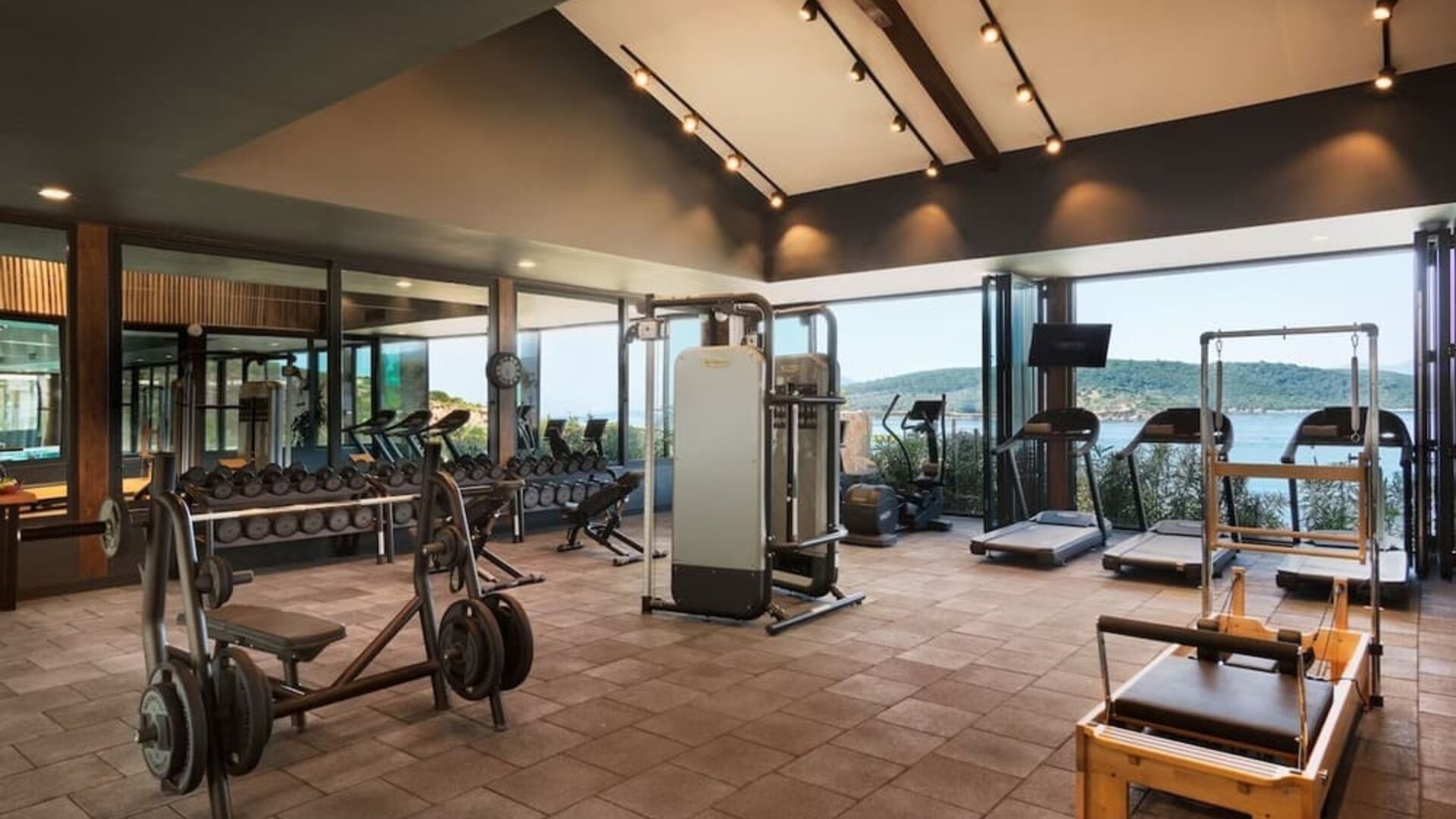 Fitness center at Le Méridien Bodrum Beach Resort.