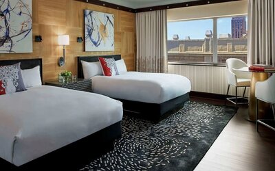 Day room with two queen beds at Sofitel Philadelphia At Rittenhouse Square.