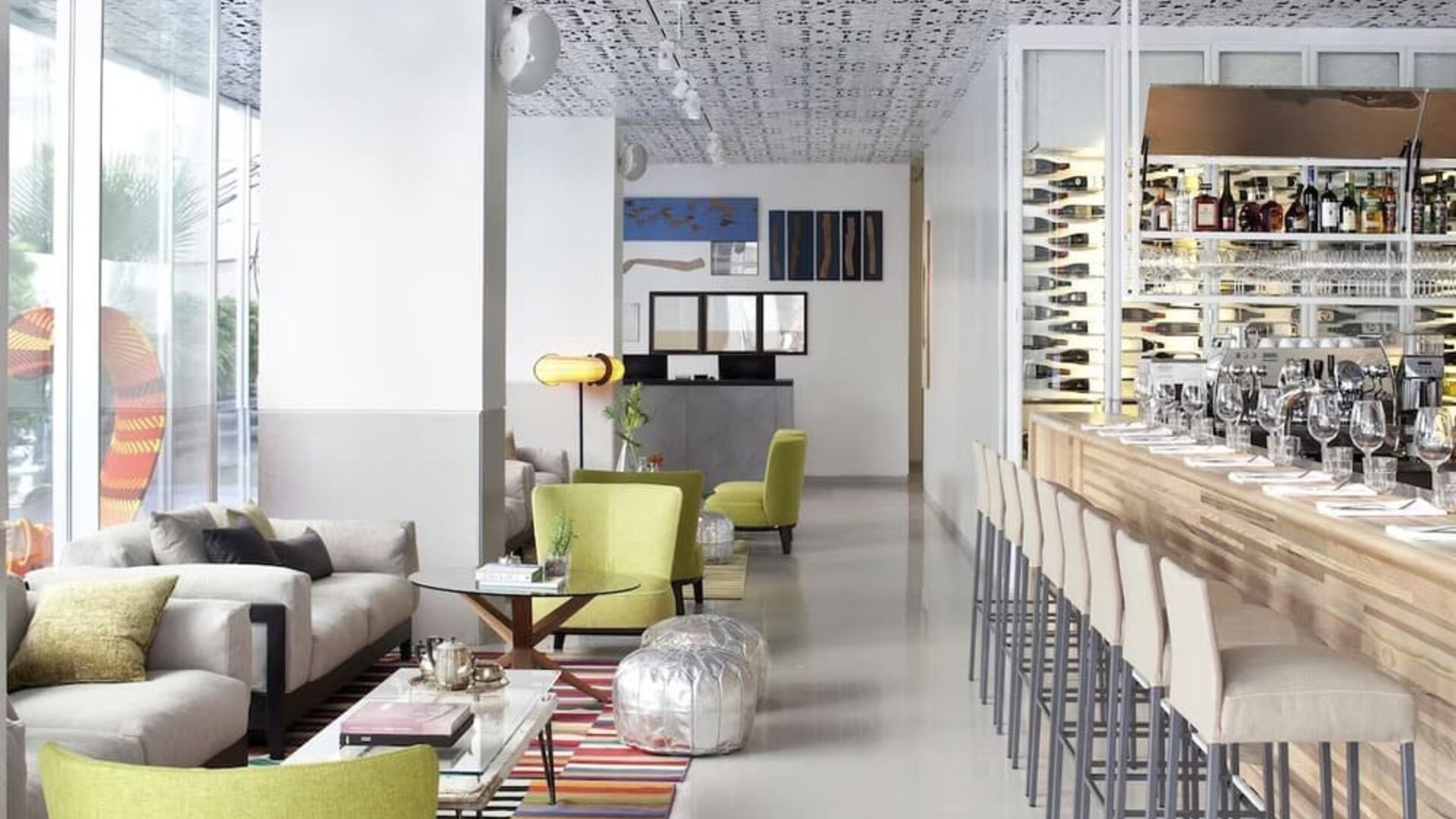 Hotel bar at Mendeli Street Hotel.