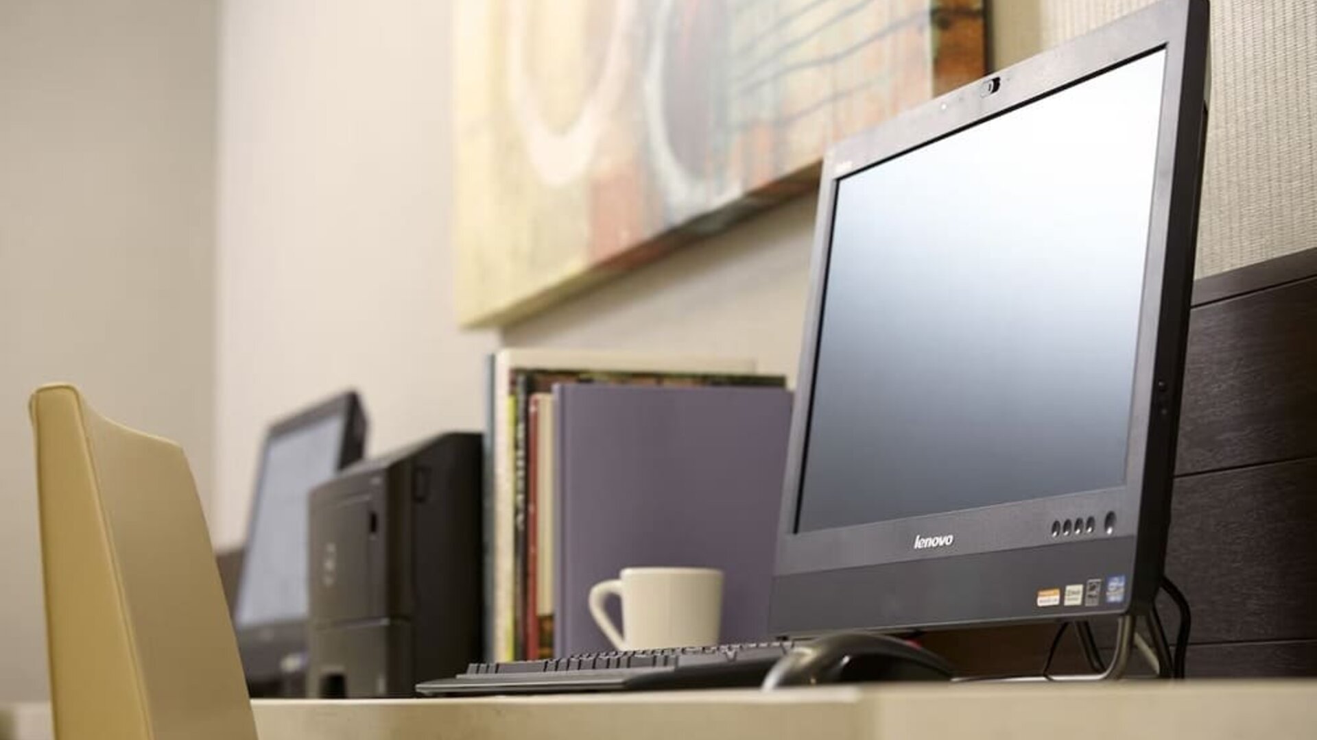 Business center at Hyatt House Pleasanton.
