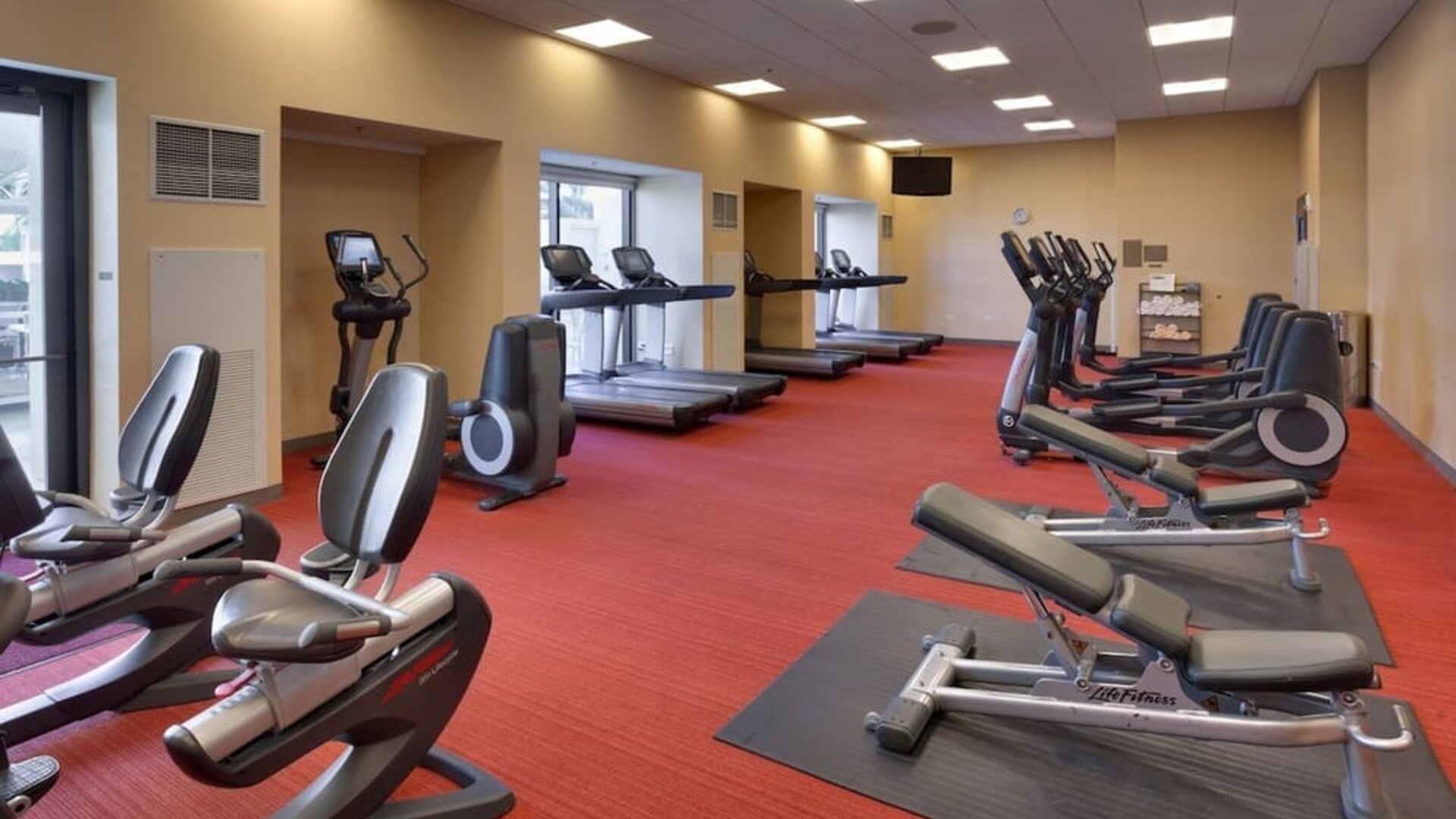 Fitness center at Hyatt Place Waikiki Beach.