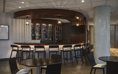 Hotel bar at Washington Dulles Marriott Suites.