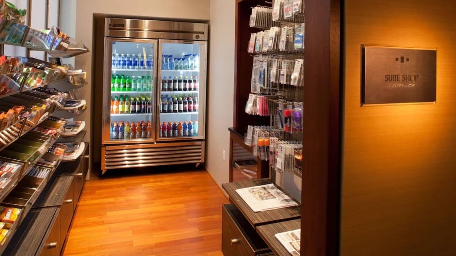 Vending machine and convenience store at Washington Dulles Marriott Suites.