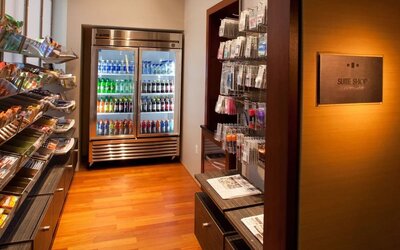 Vending machine and convenience store at Washington Dulles Marriott Suites.