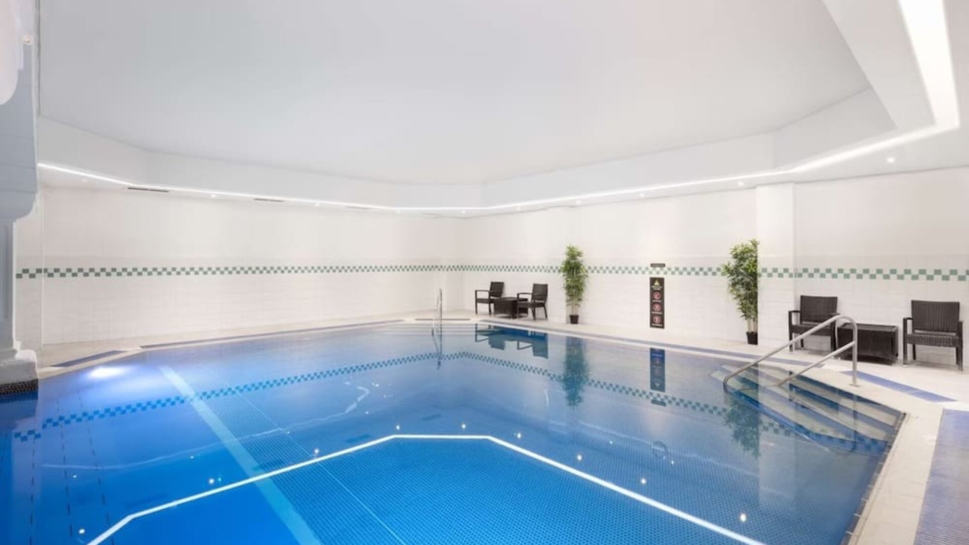 Relaxing interior pool at DoubleTree By Hilton Brighton Metropole.