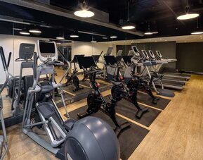 Fitness center at DoubleTree By Hilton Brighton Metropole.