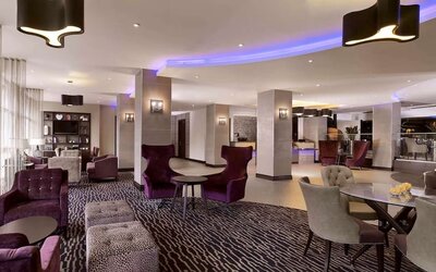Lobby and lounge area at DoubleTree By Hilton Woking.