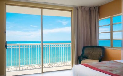 Day use room with sea view at Ramada Plaza Marco Polo Beach Resort.