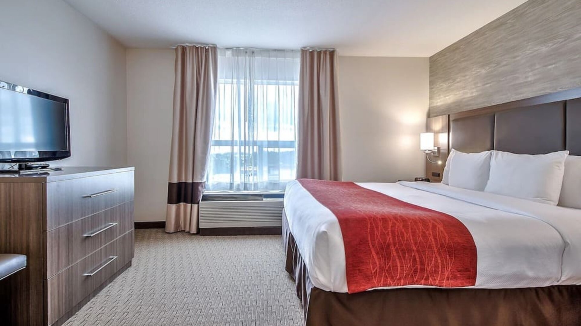 King room with natural light at Comfort Inn And Suites Calgary South.