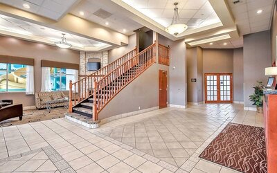 Lobby entrance at Comfort Inn And Suites Calgary South.