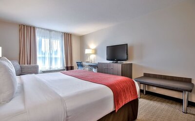 Spacious king room at Comfort Inn And Suites Calgary South.