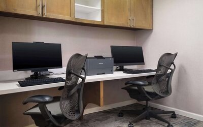 Business center available at Hilton Garden Inn IAH Houston. 