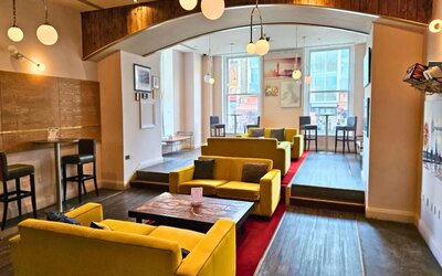 Dining area at Hilton London Paddington.