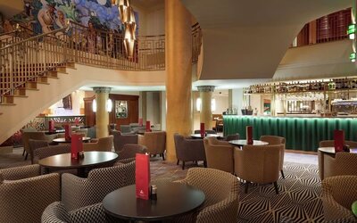 Hotel bar at Hilton London Paddington.