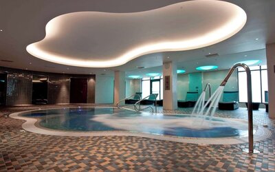 Hydrotherapy pool available at Hilton London Heathrow Airport Terminal 5.