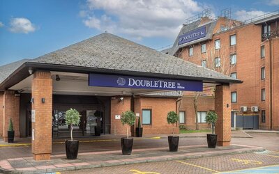 Hotel exterior at DoubleTree By Hilton Manchester Airport.
