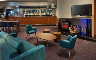 Hotel bar at DoubleTree By Hilton Manchester Airport.