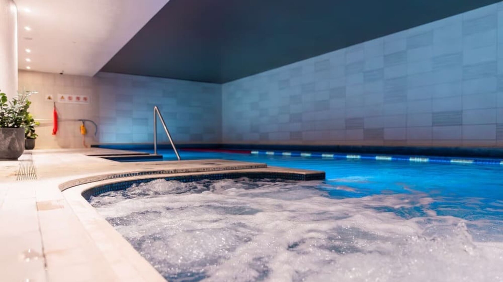 Relaxing indoor pool at Hilton Bournemouth.  