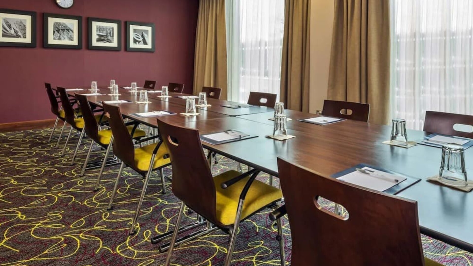 Professional meeting room at Hampton By Hilton London Luton Airport.