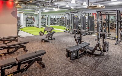 Fitness center available at DoubleTree By Hilton Hotel & Spa Chester. 