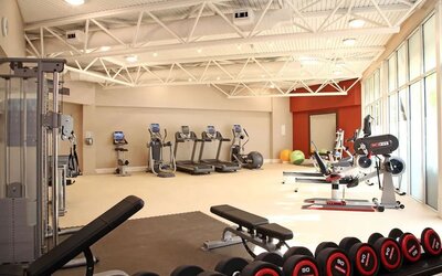 Fitness center available at DoubleTree By Hilton Bristol City Centre.  