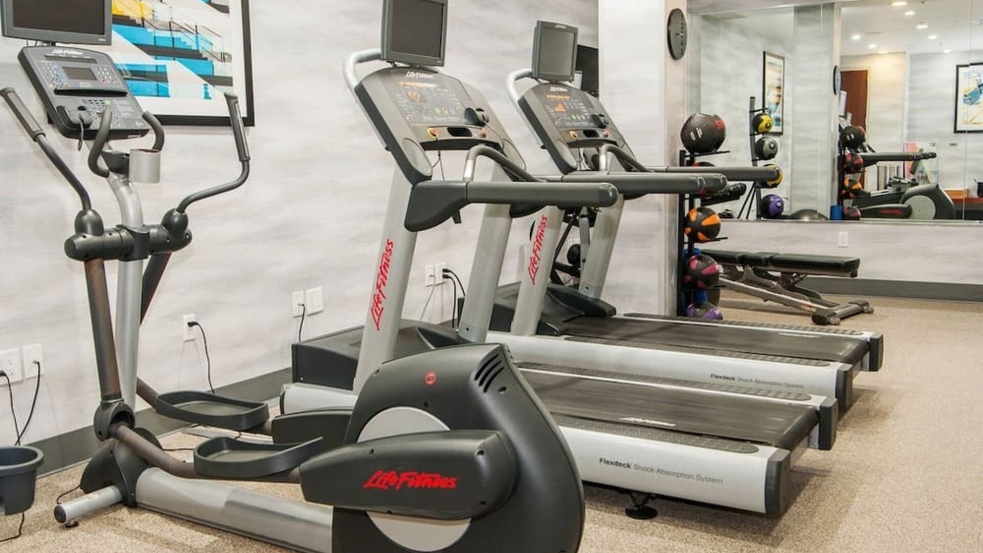 Fitness center at Fairfield Inn & Suites New York Brooklyn.