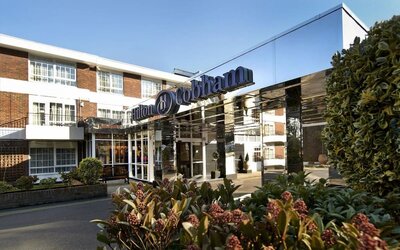 Hotel exterior at Hilton Cobham.