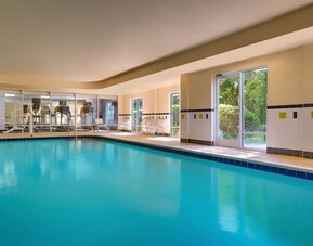 Refreshing indoor pool at Fairfield Inn & Suites By Marriott Tallahassee Central.