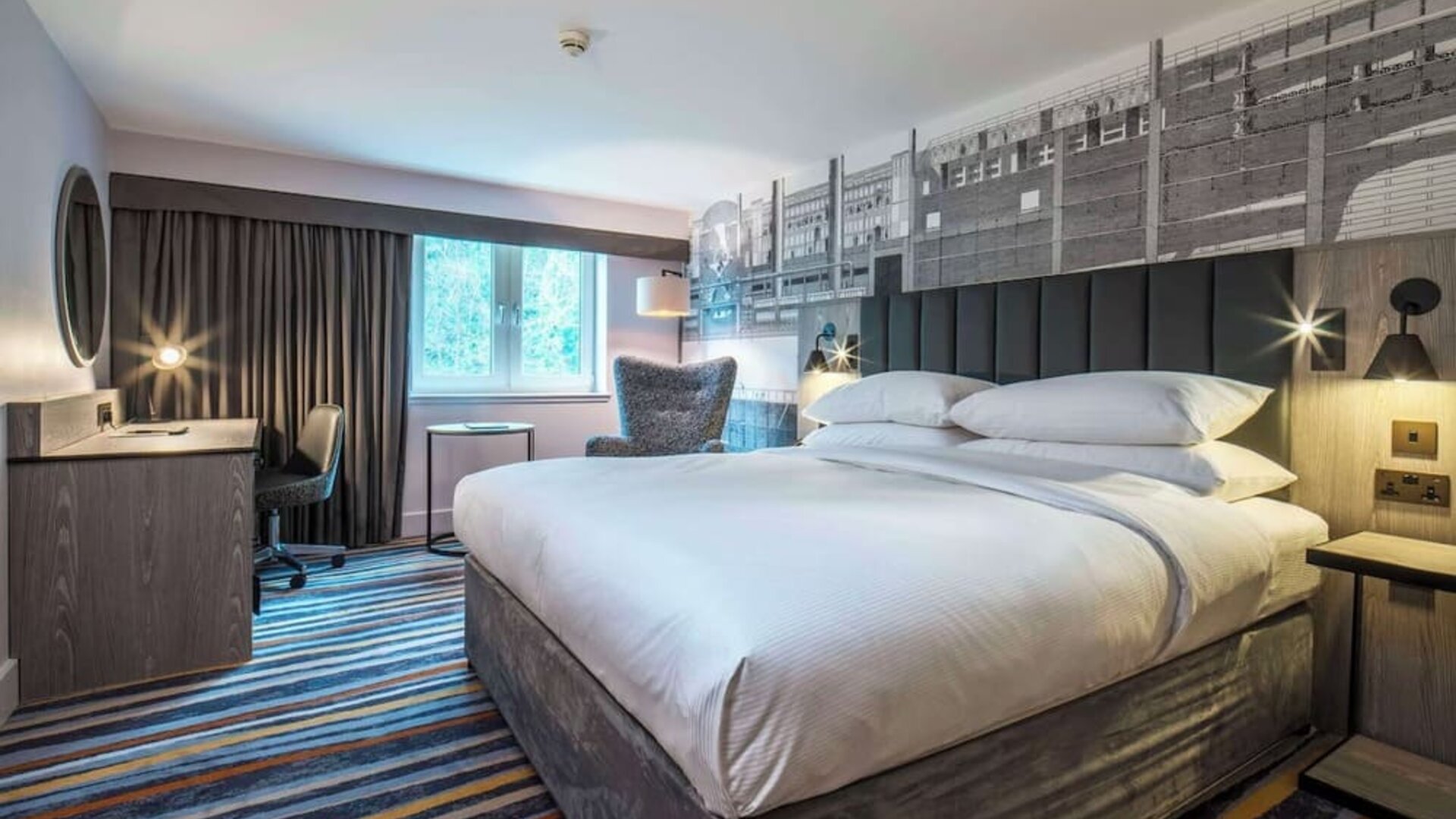 Spacious day use room with work desk at DoubleTree By Hilton Bristol South - Cadbury House.