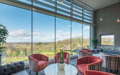 Lobby and coworking lounge at DoubleTree By Hilton Bristol South - Cadbury House.